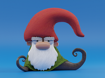 Gnome 3d 3d ilustration 3d modeling blender blender3d character design design digitalart illustration render