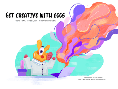 Get creative with eggs branding design flat icon illustration illustrator ui ux vector web