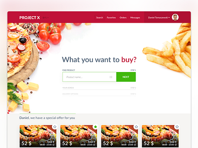 Food delivery web service