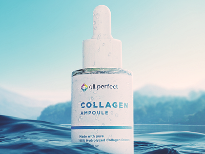 All Perfect Collagen Ampoule Skincare Visual banner billboard branding design graphic design key visual photo manipulation product skin care