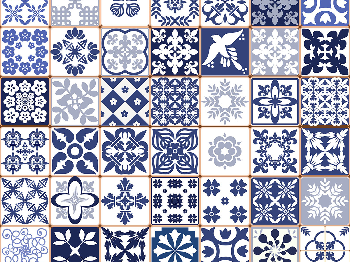 Beautiful traditional Portuguese Azulejos patterns by Wiktoria Matynia