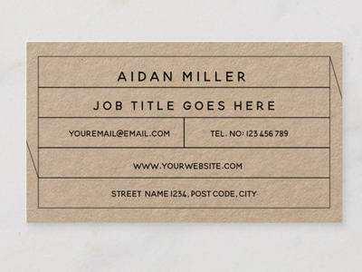 Simple, contemporary, minimalist business card template design