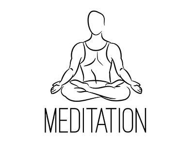 Meditation Logotype simple body illustration