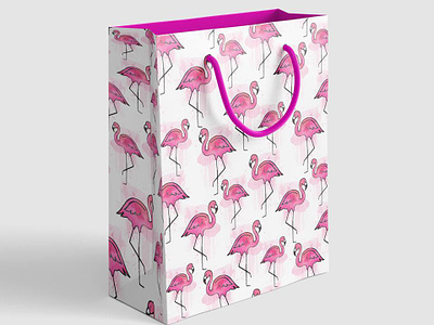 Pink flamingo summer pattern