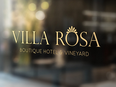 VILLA ROSA - Boutique Hotel & Vineyard Window Signage