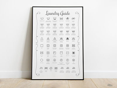 Laundry Guide Wall Art - Creative Home Decor