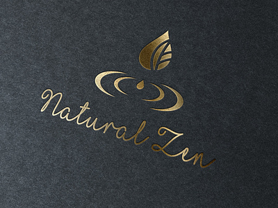 Natural Zen Logo drop essential oils logo logo design logodesign logos logotipo logotype logotype design logotypedesign logotypes meditate meditation natural nature logo salon spa water wellness zen
