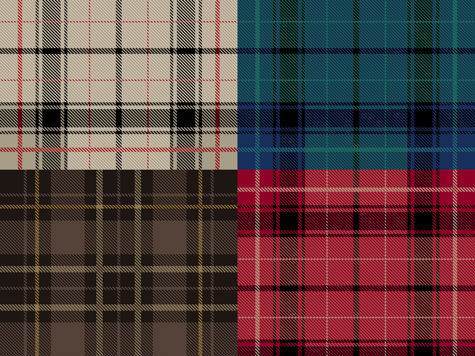 Plaid, tartan checkered patterns by Wiktoria Matynia on Dribbble