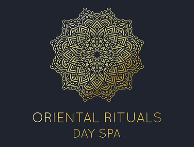 Oriental Rituals Day Spa Logo asian day design gold golden logo mandala orient oriental relax relaxing ritual spa spa logo treatment vector wellness wellness logo