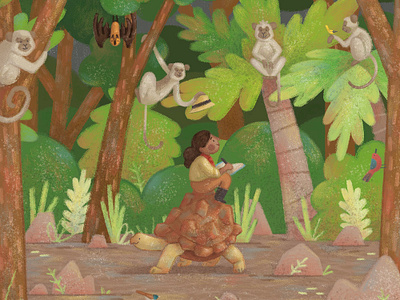 Ada Bell in the Jungle adobe photoshop animals character design children book illustration illustration jungle