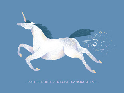 Unicorn Fart adobe photoshop animals character design children book illustration design greeting card horse illustration unicorn