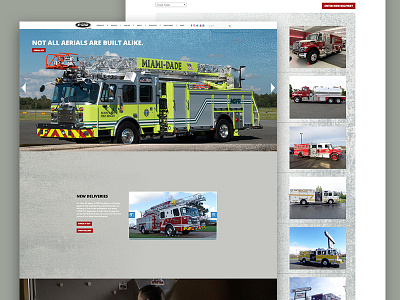 E-ONE Emergency Vehicles and Rescue Trucks branding design illustration photoshop web website