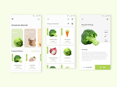 Grocery App animation app broccoli design flat food material fruits grocery illustration illustrator logo minimal mobile mobile app mobile ui new store ui ux vegetables