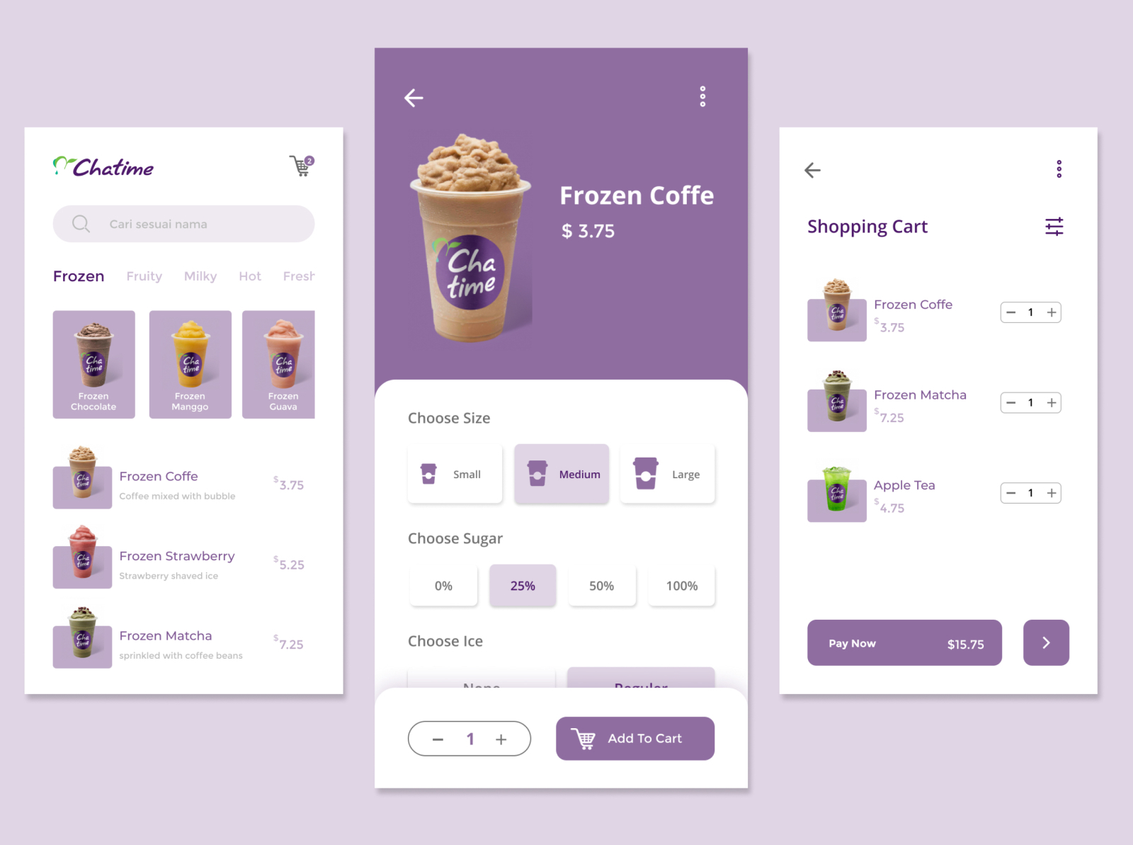 Drink Order App Chatime by Arkanpo on Dribbble