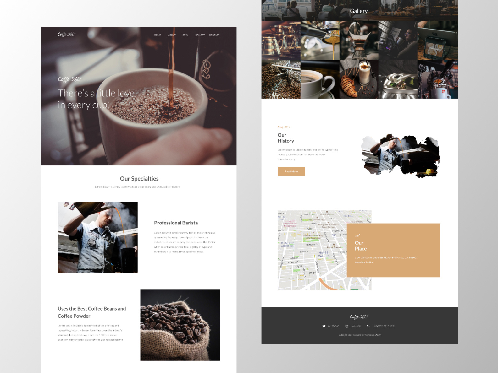 Coffee Website by Arkanpo on Dribbble
