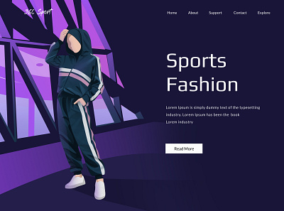 Landing Page Sport fashion landingpage sports ui web
