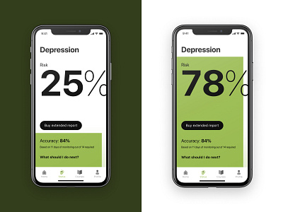 App for mental health app branding design green health interface mental mobile mood psychology typography ui ui design ux ui