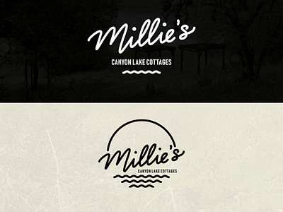 Millie's Canyon Lake Cottages lettering logo