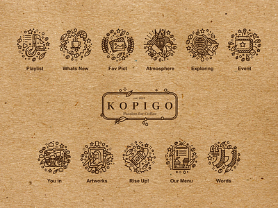 Kopigo Instagram Highlights Icon coffee cover highlight icon image logo vector