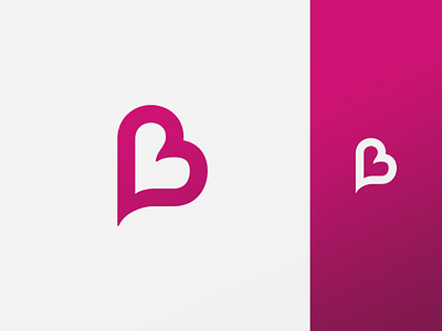 B'loved b brandidentity branding heart icon illustration logo logo design love magenta pink