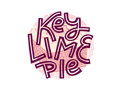 Key lime pie cake desserts illustration key lettering lime pie