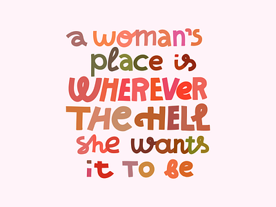 A woman's place