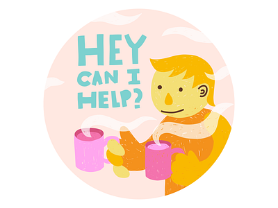 Hey can I help? anxiety depression emotional support friend illustration lettering mental health mental health awareness quote typography