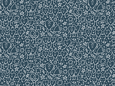 Love doodle pattern