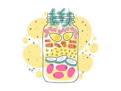 Cobb salad in a jar