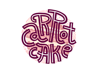 Carrot Cake cake carrot desserts illustration lettering logo typography