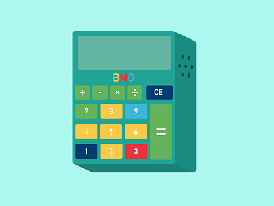 Daily UI #004 adventure time bmo calculator calculator app daily 100 challenge daily ui sketch