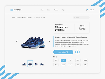 E-Commerce Shop daily 100 challenge daily ui dailyui dribbble figma nest nike onlineshop shoe