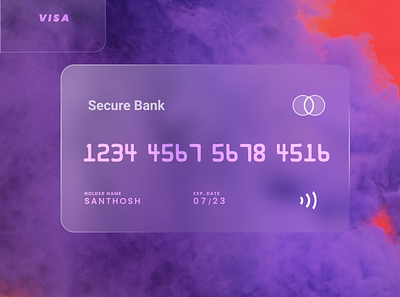 Glassmorphism - Card design graphic design ui