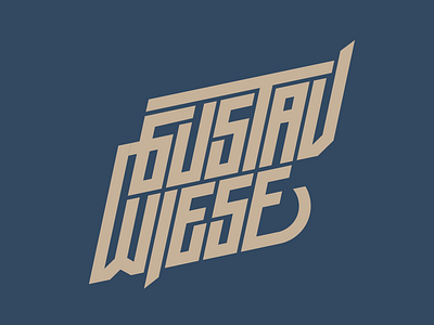 custom type custom type gold gustav lettering letters logo name strong vector wiese