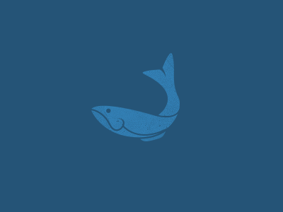 Fish blue branding clean fish jumping fish logo negative vector