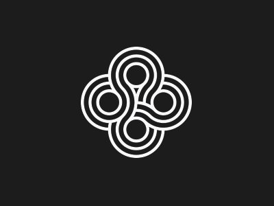 Logo idea WIP black circles flow geometric logo simple vector white wip