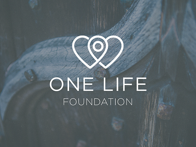 One Life logo branding foundation hearts identity logo love mark ngo nordic pin vector