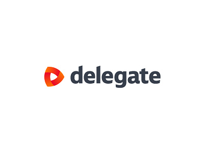 Delegate logo blue branding consulting corporate d delegate it consultancy logo orange