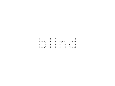 blind blind braille dots simple type typography vector wordmark