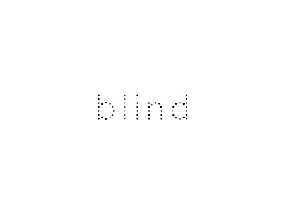 blind blind braille dots simple type typography vector wordmark