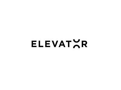 Elevator branding elevator logo simple vector wordmark