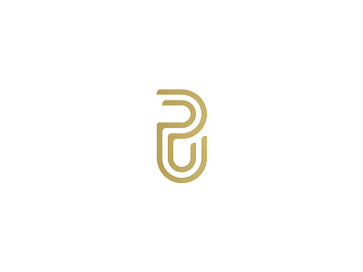finalized branding logo monogram p pu pu monogram u up vector