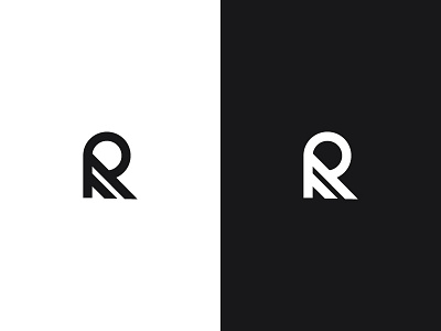 R logo branding logo mountain r simple sun