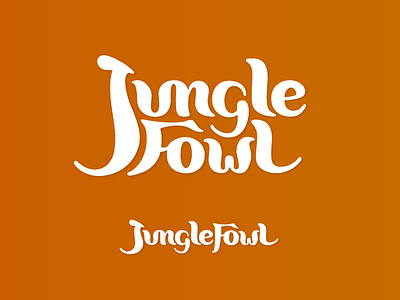 JungleFowl Logotype branding lettering logo logomark logotype scipt