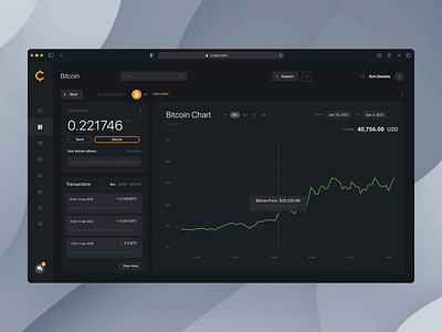 Crypto dashboard E-coin crypto dark dash dashboard ui