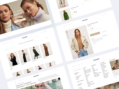 E-shop Mango case full mango online shop online store redesign shop store ui white