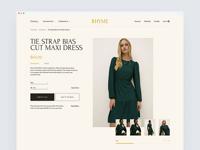 Product page Rhyme e-commerce e commerce product card store ui web