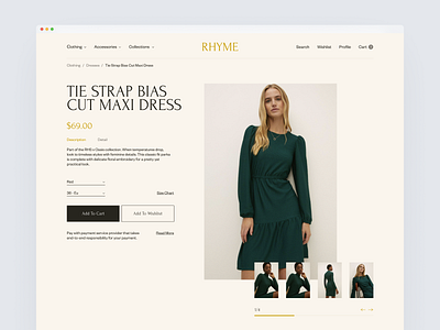 Product page Rhyme e-commerce