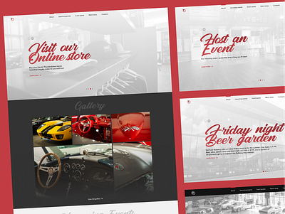 Car Museum Website car clean graphic design illustration minimal museum ui ux web