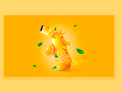 Orange Juice concept branding collage creativity design illustration main page ui web website